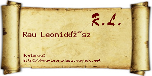 Rau Leonidász névjegykártya